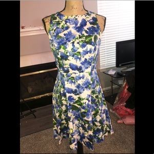 Blue floral dress